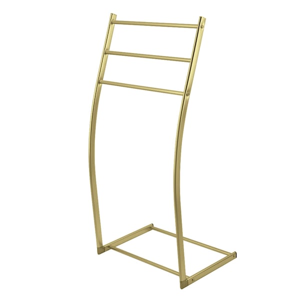 Kingston Brass Freestanding Steel Towel Rack, Brushed Brass SCC8257 - main